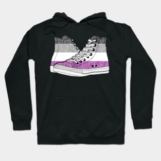 Asexual Pride Flag Hi-Top Design Hoodie